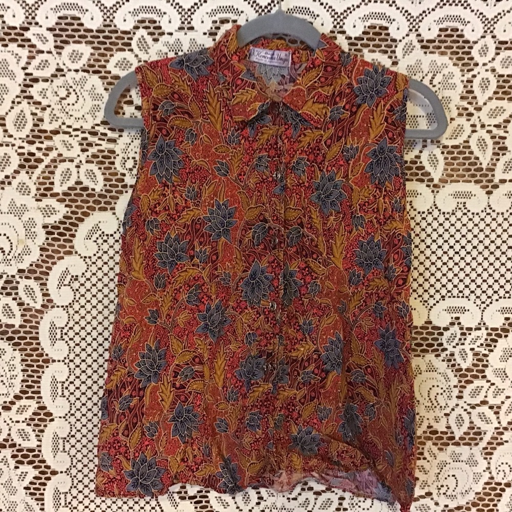 Kencana Unger Vibrant Botanical Print Collard